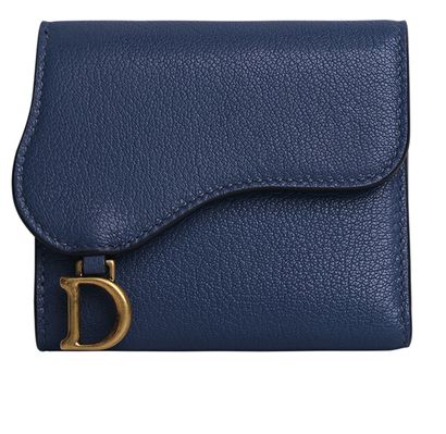 Christian Dior Saddle Lotus Wallet, front view